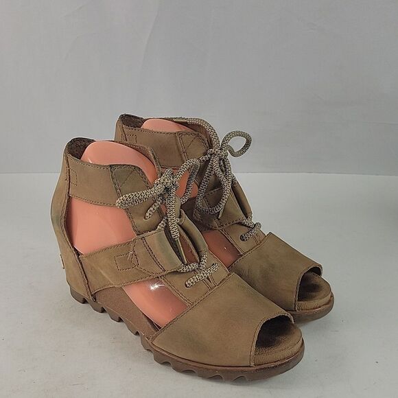 Sorel Joanie Lace Tie Wedge Women's Sandals - Picture 1 of 13